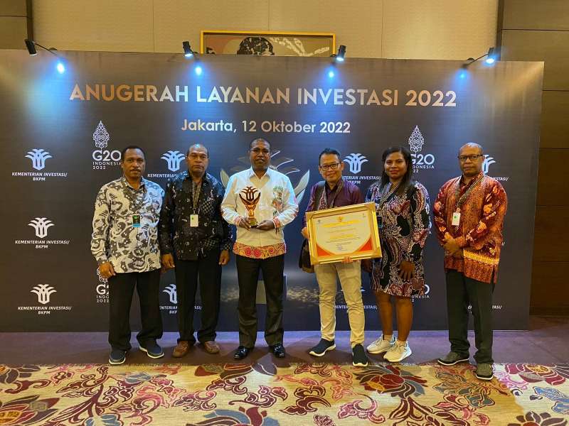 ANUGERAH LAYANAN INVESTASI DI REBUT DPMPTSP KAB BIAK NUMFOR TAHUN 2022