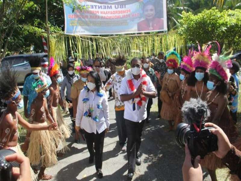 Kunjungan Menteri PPPA di Kabupaten Biak Numfor 