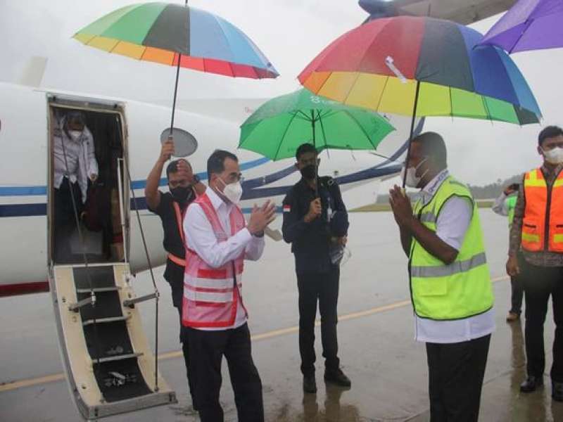 Kedatangan Menteri Perhubungan di Kabupaten Biak Numfor 