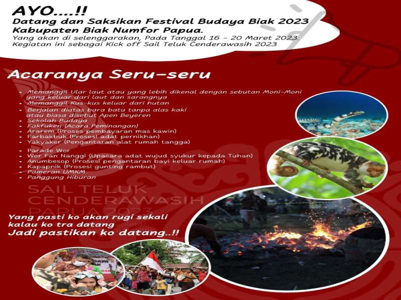 RANGKAIAN ACARA FESTIVAL BUDAYA BYAK 